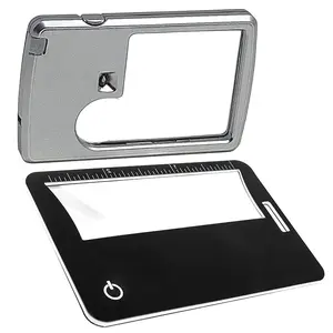 Travel Reading Pocket 6X 3X 2 Lighted Magnifier Sets with 3X Fresnel Credit Card Lens