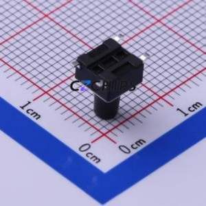TS-1102S-B-J-B Tactile Switch SMD-4P,6x6mm Switch Single Pole Single Throw Round Button 1.6N Vertical Mount - Product Image 2