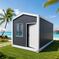 Maison conteneur modulaire préfabriquée détachable de 20 pieds avec toit à pignon, hébergement de luxe pour les vacances, usage polyvalent