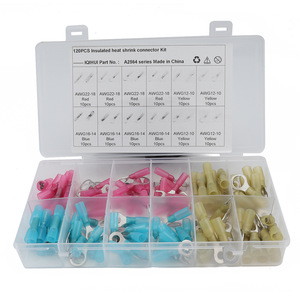 Iqihui Insulated Heat Shrink Connector <b>Kit</b> 120Pcs Awg22-10 Red Blue Yellow <b>Electrical</b> Connection - Product Image 1