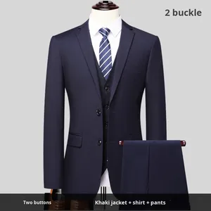 Trajes de Hombre Baratos de Fabricante, Conjunto de 3 Piezas, Blazer, Chaleco y Pantalones, Trajes Formales para Bodas y Negocios - Product Image 2