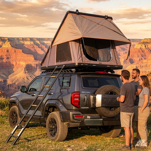 Auvent latéral pliable pour toit <span class=keywords><strong>de</strong></span> voiture - Camping en plein air, ouverture automatique quatre saisons, structure en acier inoxydable, coque en polyester - Product Image 3