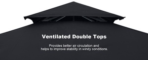 ABCCANOPY Metallpavillon 2.7 m Pavillon Pergola Gartenpavillon Partyzelt Festzelt Farbwahl Pavillon <span class=keywords><strong>de</strong></span> <span class=keywords><strong>jardin</strong></span> tonnelle <span class=keywords><strong>barnum</strong></span> - Product Image 4