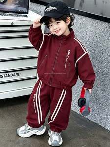 D3486 <span class=keywords><strong>Completo</strong></span> Sportivo Primaverile e Autunnale per Bambino, Stile Coreano, Design <span class=keywords><strong>Elegante</strong></span> a Due Pezzi, 100% Poliestere - Product Image 1
