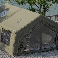 Tente de camping gonflable grand format à montage rapide, durable, imperméable, pour la randonnée et les voyages, avec colonnes d'air