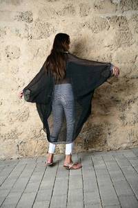 Kimono de seda vintage para mujer, hermosa ropa de playa para damas, con fajas, hecho a mano, estilo Kantha, conjunto de bata de dormir vintage de color liso. - Product Image 6