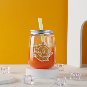 Bouteille de boissons vides en plastique transparent 400ml 500ml, sans BPA, bouteille d'emballage de jus, de thé, au lait, de célébrités du Web - Product Image 5