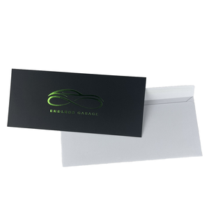 Sobre de invitación personalizado Papel de aluminio verde Logotipo de sello Papel compensado #10 Sobres Sellado automático Sobres de negocios de oficina de seguridad blancos - Product Image 1