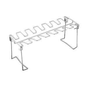 Soporte Ajustable para Asar Pollo 304 Acero Inoxidable Expandible 14 Ranuras Acero Inoxidable Rack Vertical Grill Tower - Product Image 4
