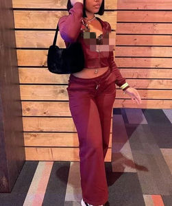 Completo da <span class=keywords><strong>donna</strong></span> completo tuta sportiva pesante per <span class=keywords><strong>donna</strong></span> due pezzi comodo Jogger Set <span class=keywords><strong>cotone</strong></span> alta qualità tuta svasata da <span class=keywords><strong>donna</strong></span> - Product Image 4