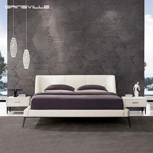 Top-Rated Luxe Up-Holsterbed Modern Minimalistisch Omzoomd Gezellig <span class=keywords><strong>Platform</strong></span> Scandinavische Stijl Slaapkamer Set Voor Villa Appartement - Product Image 1