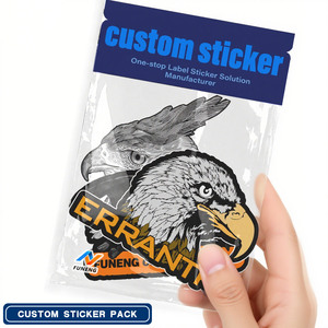 Paquete de Pegatinas de Vinilo PVC Autoadhesivas, Impresas con UV, Resistentes al Agua, con Corte <span class=keywords><strong>Kiss</strong></span> Cut, Hojas de Pegatinas con Logotipo, Etiquetas Adhesivas para Empaque - Product Image 5