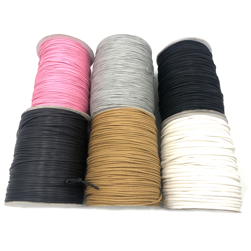 Фабричная оптовая продажа 1 мм 1,5 мм 2 мм Вощеная хлопковая веревка для бирки