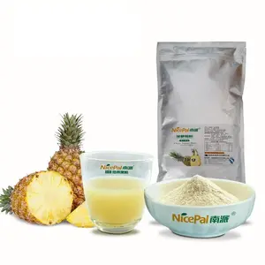 O pulverizador natural do extrato do fruto secou o pó do suco do abacaxi rico na bromelina para a barra da energia do gelado dos milkshakes dos batidos