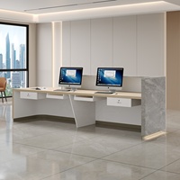 Bureau de réception personnalisé au design moderne de haute qualité Comptoir de réception de bureau moderne Table de vente au détail