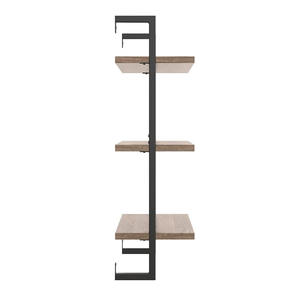 Estantes de almacenamiento de tuberías flotantes de pared rústica de 3 niveles, estante de exhibición de flores de madera de <span class=keywords><strong>Metal</strong></span> para sala de estar dirigido a propietarios - Product Image 2