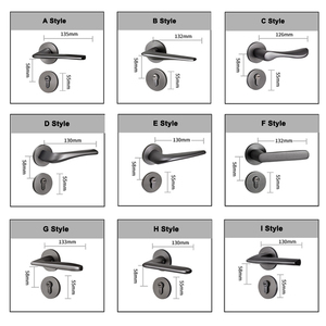 Hiện đại alumina grey <span class=keywords><strong>c</strong></span>ửa phần <span class=keywords><strong>c</strong></span>ứng nội thất <span class=keywords><strong>c</strong></span>ửa gỗ Lỗ mộng Khóa đòn bẩy xử lý ổ khóa - Product Image 5