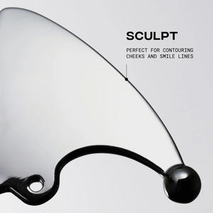 Gevşeme ve cilt sağlığı için 3 in 1 akupunktur masaj tarak Gua Sha paslanmaz çelik yüz şekillendirici - Product Image 3