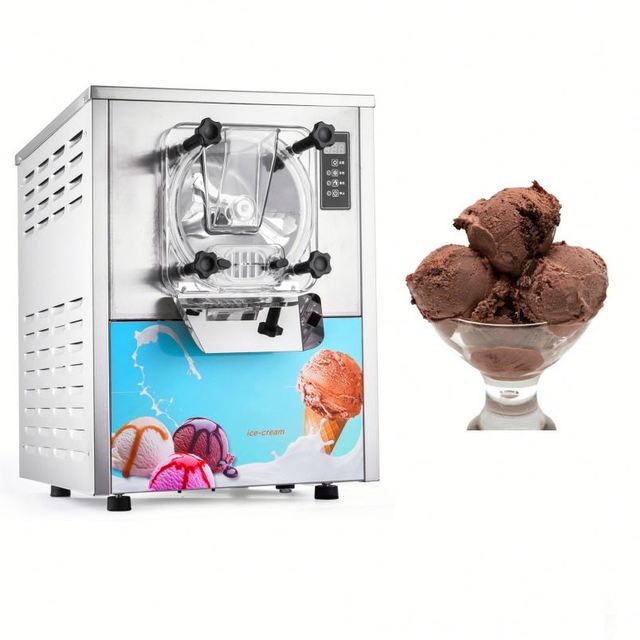 Sihao EU Warehouse 110V Commercial Frozen Hard Ice Cream Machine Single Flavor Homemade Ball Maker 16-20L/h 1400W 2-Year