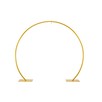 Wintina Arche de mariage ronde en aluminium de haute qualité, support de toile de fond réglable pour tuyau et drapé pour la décoration de mariage