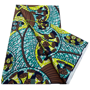 Colección de Lujo de Tela Africana Ankara Super Real, 100% Algodón, 6 Yardas, con Patrón Floral para Decoración del Hogar - Product Image 2