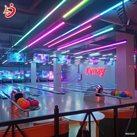 LJ Factory Wholesale 2 Lanes Mini Bowling Complete Set Machine Professional Parent-Child Kids Bowling Lane Equipment Glow/USBC