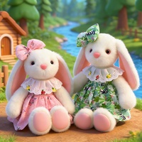 Boneka Kelinci Lucu Lisa, Boneka Plush Lembut dengan Rok, Boneka Tidur Nyaman, Hadiah Promosi Ulang Tahun & Paskah untuk Anak Perempuan