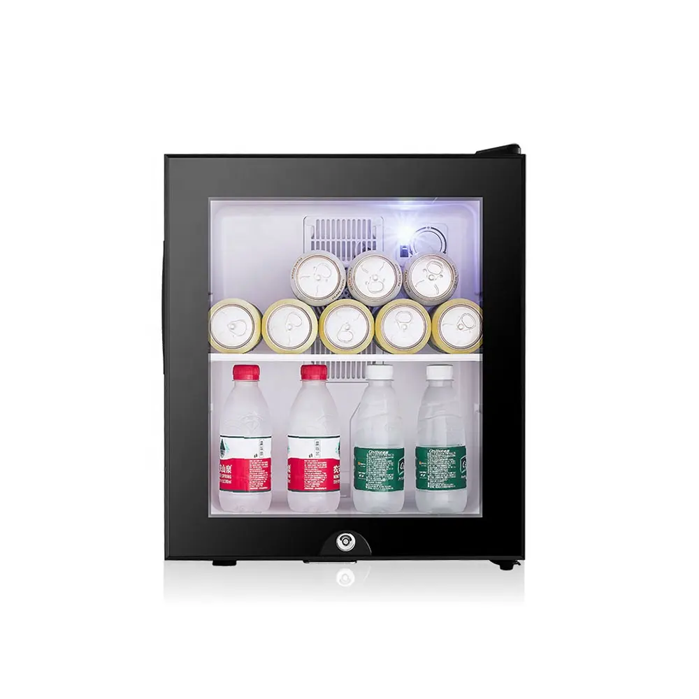 Offre Spéciale CE silencieux sans givre 30L porte en verre mini bar réfrigérateur réfrigérateur pour chambre