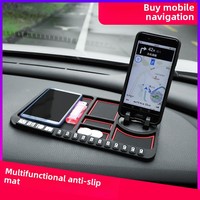 Support de téléphone pour voiture, tapis antidérapant, support multifonctionnel pour tableau de bord, rangement universel, navigation en voiture