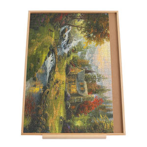 Jeu de société éducatif de conseil de stockage de puzzle en bois pour des enfants - Product Image 1