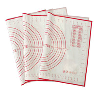Tapis de pâtisserie en silicone platine 26x29cm, résistant à la chaleur, antiadhésif, écologique, recyclable, inodore