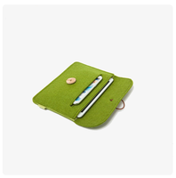 Sac de rangement pliable en feutre de laine gris personnalisé pour ordinateur portable, idéal pour les voyages et le bureau