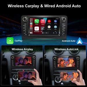 Radio Multimedia para Auto con CarPlay y Android Auto Inalámbrico de 7 Pulgadas para <span class=keywords><strong>Audi</strong></span> <span class=keywords><strong>A3</strong></span> <span class=keywords><strong>8P</strong></span> 2003-2012, Unidad Principal de Audio para Auto 2DIN con Navegación GPS - Product Image 2
