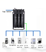 Système de filtration d'eau RO sans réservoir 2000GPD 5LPM 0.25TPH pour machine à glace, café, cantine, usage commercial et domestique