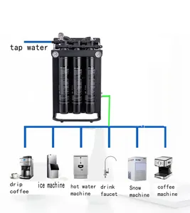 2000GPD RO System 0.25TPH purificador de ósmosis inversa máquina de hielo cafetería cantina filtro de agua para comercial