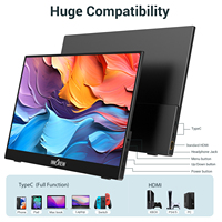 Moniteur portable InnoView 15,6 pouces FHD, tablette, compatible PS5/4 Switch, haut-parleur intégré avec étui de protection