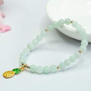 Pulseira de Jadeíta Ximang Shinzue 2026 com Contas Redondas de Jade, Atacado de Fábrica Pineapple S3090301 - Product Image 4