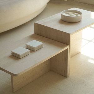 Mesas de Centro de Travertino Natural de Diseño, Modernas, Minimalistas y Modulares para <span class=keywords><strong>Hotel</strong></span> y Villa - Product Image 5