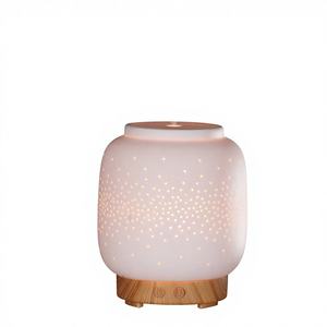 Difusor de Aroma Creativo de Cerámica de 0.5L con Luz LED, para Uso en Casa u Oficina, Tipo Linterna con Vaporizador de Niebla - Product Image 4