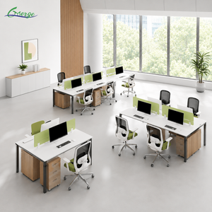 Bureau de travail modulaire en fer moderne pour le personnel de bureau, avec tiroir, pour 2, 4, 6 ou <span class=keywords><strong>8</strong></span> personnes - Product Image 1