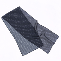 Écharpes et châles en mousseline de soie de 6 mm, élégants et longs, avec logo personnalisé du fabricant, motif animal bleu imprimé numériquement, pour femmes