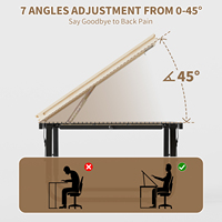 Table de puzzle pliable 1500 pièces avec pieds réglables en hauteur (82-107 cm), inclinaison à 7 angles, 6 tiroirs, plateau en maille et couvercle en acier allié