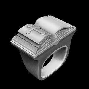 Anillo de Cruz Cristiana H168, Anillo de Moda Unisex de Latón, Joyería de Regalo - Product Image 6