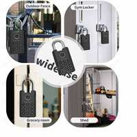 Cadenas intelligent numérique étanche avec déverrouillage par empreinte digitale et mot de passe, compatible avec l'application Tuya pour sacs, valises, casiers et portes en bois
