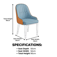 Chaises de salle à manger de luxe modernes, chaises de restaurant avec pieds en métal, dossier haut, revêtement en cuir PU, chaises de salle à manger pour table