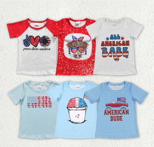 เด็กชาย พี่น้อง ลูกชาย ลูกสาว เสื้อยืดวันที่ 4 กรกฎาคม - Product Image 1