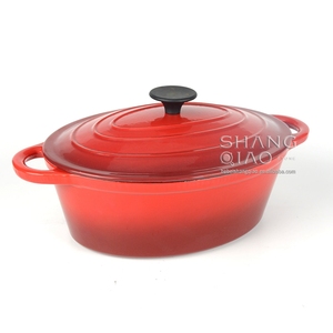 Cazuela <span class=keywords><strong>ovalada</strong></span> de hierro fundido esmaltado, para horno holandés, <span class=keywords><strong>ovalada</strong></span> - Product Image 1