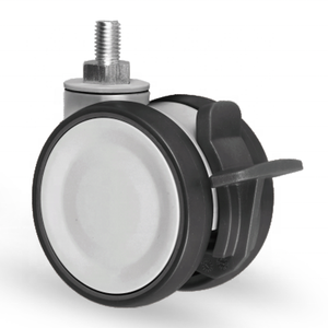 Neuzugang 3-5 Zoll Kunststoff Schwenkplatte M10 M12 Faden 11mm Federschleife Stiel Medizinischer Castor Krankenhaus-Bett Castor Zwillingsräder - Product Image 2