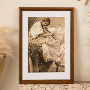 Custom Large Walnut Solid Wood Picture <strong>Frame</strong>, Wall Mounting Photo <strong>Frames</strong> for Oil Painting <strong>Artwork</strong> with Custom Framing Service - Product Image 2