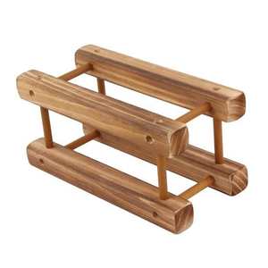 Étagère de stockage de bouteilles de vin empilable et durable en bois casier à vin - Product Image 2